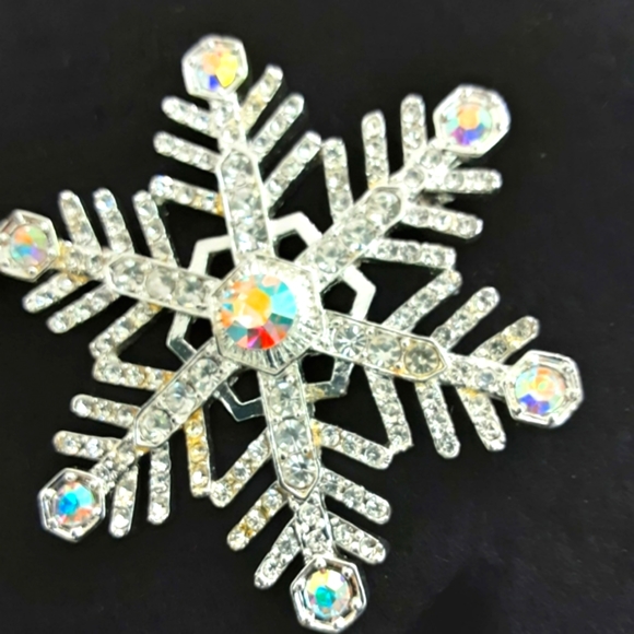 VTG EISENBERG ICE AURORA BOREALIS CRYSALS SNOWFLAKE BROOCH - Picture 2 of 5